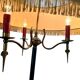 Vintage "gold" floor lamp with fringes b 55 h 160