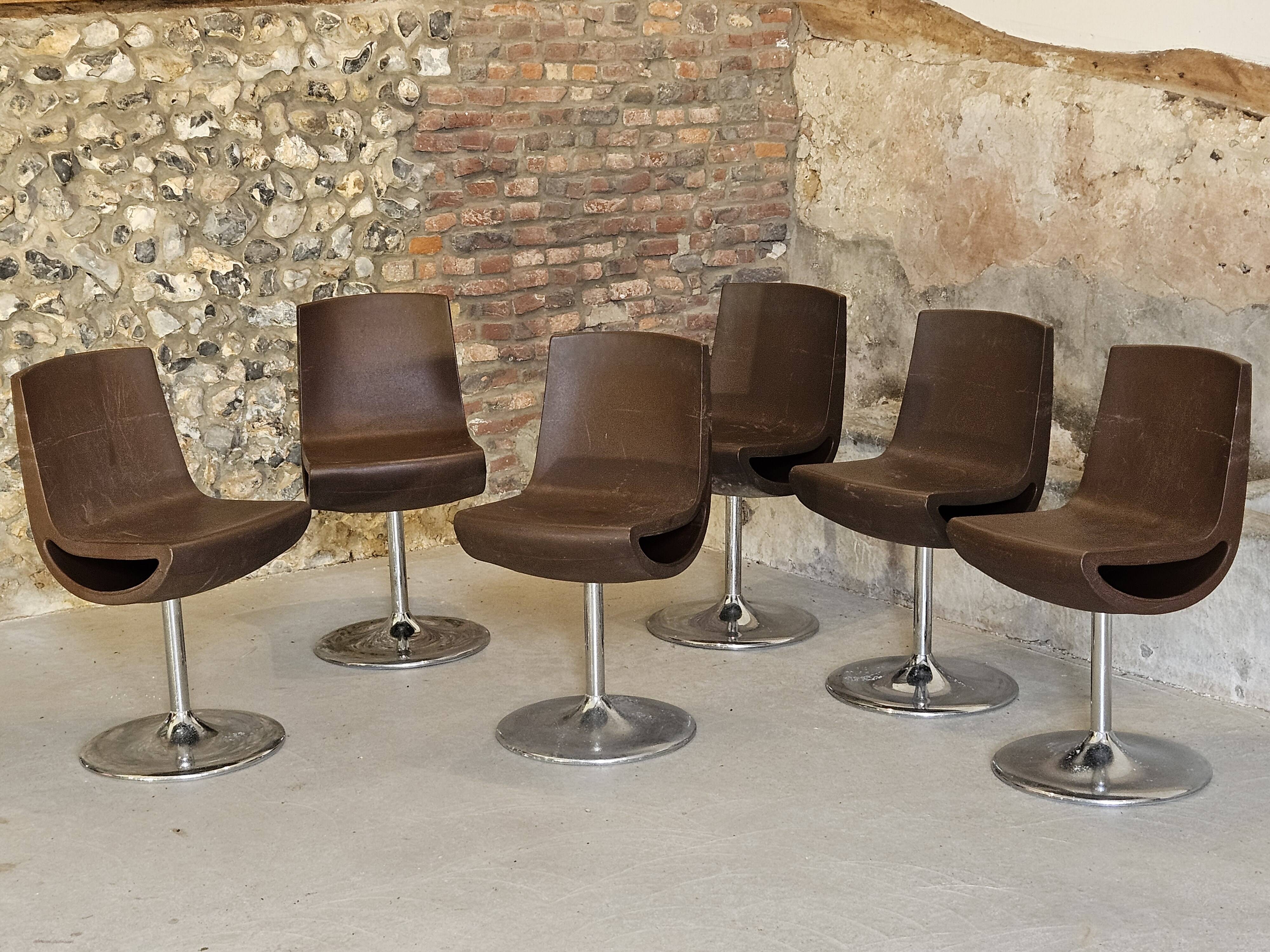 Lot de 6 chaises "Ciao" design Erik Bjornsen