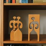 Puzzle in wood sculpture by Gunnar Kanevad for Gamla Linköping, Sweden, 1962.