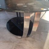 vintage smoked glass coffee table