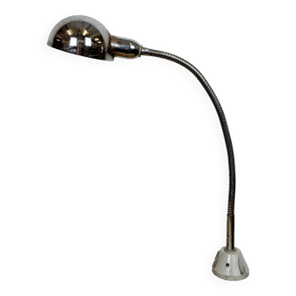 Vintage Chrome Italian Gooseneck Table Lamp, 1960s