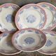 Six Art Deco plates in Longwy service "Normandy"