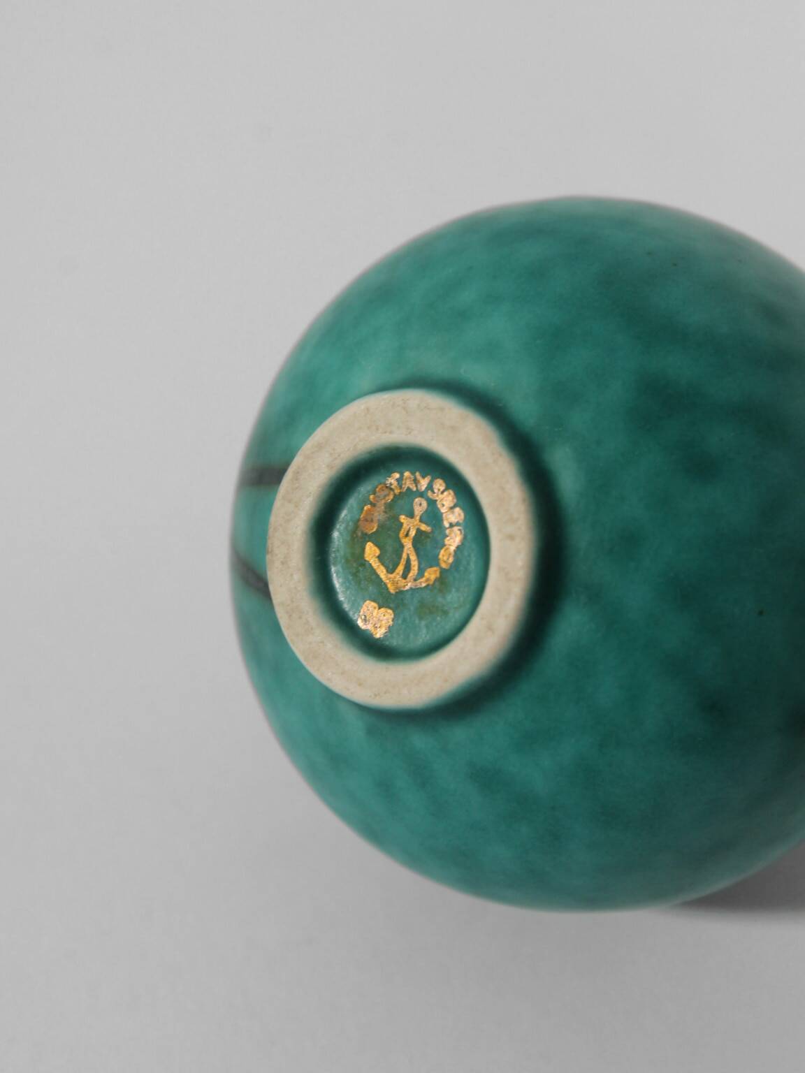 Wilhelm Kåge "Argenta" Lily Of The Valley Miniature Ceramic Vase, 1930s