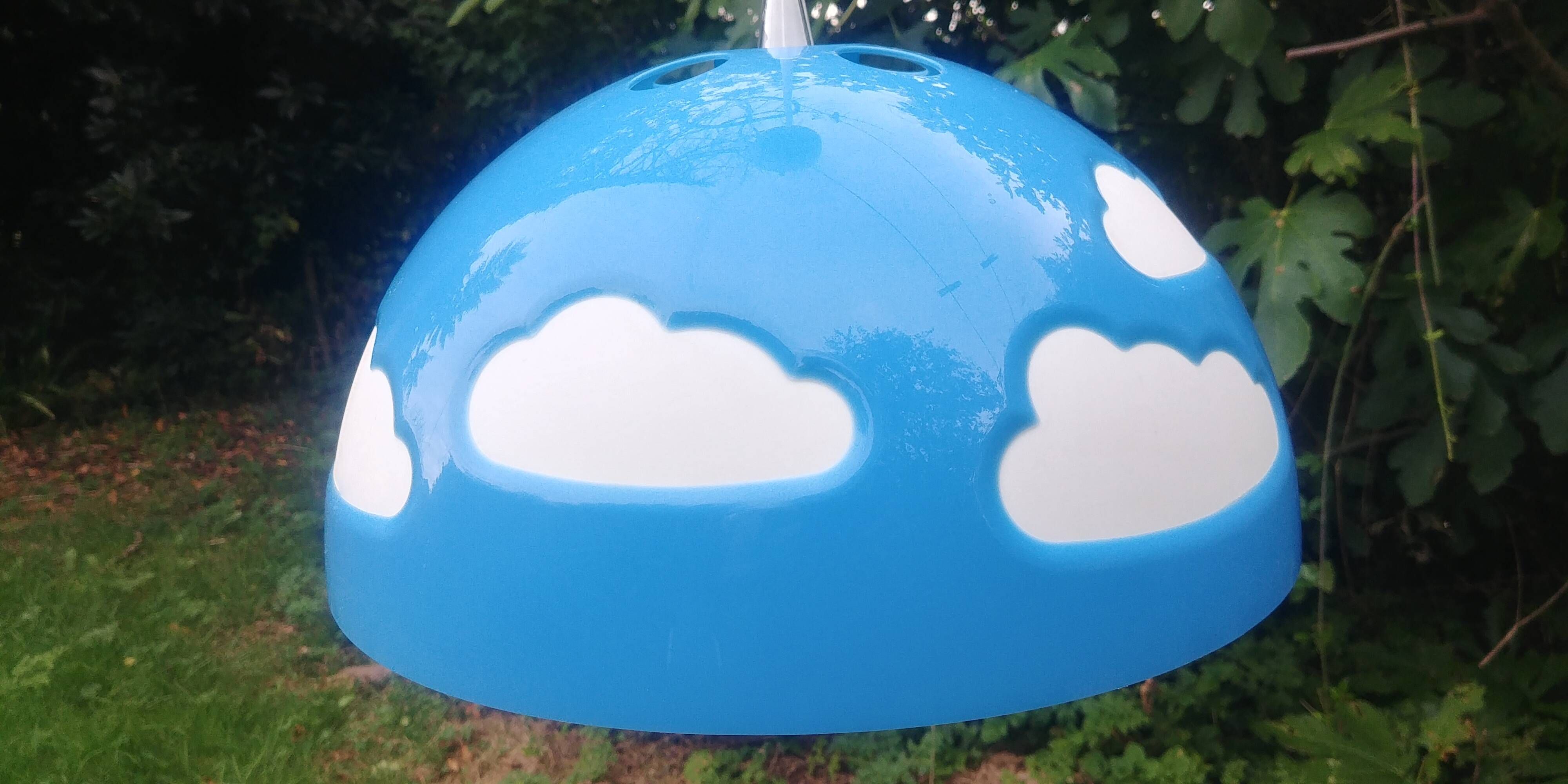 Ikea Skojig pendant light from IKEA - vintage 90s model cloud/blue decor