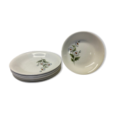 Set de 6 assiettes creuses porcelaine Vercors