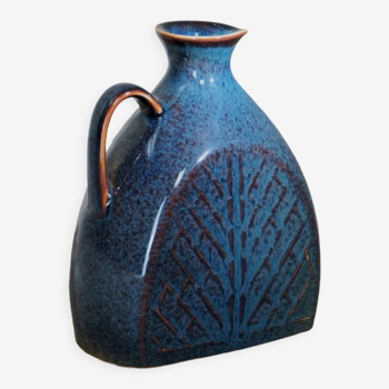 Vase en grès bleu, Rörstrand, Carl Harry Stalhåne, Suède, années 1950