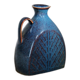Blue harefur stoneware vase, Rörstrand, Carl Harry Stalhåne, Sweden, 1950´s