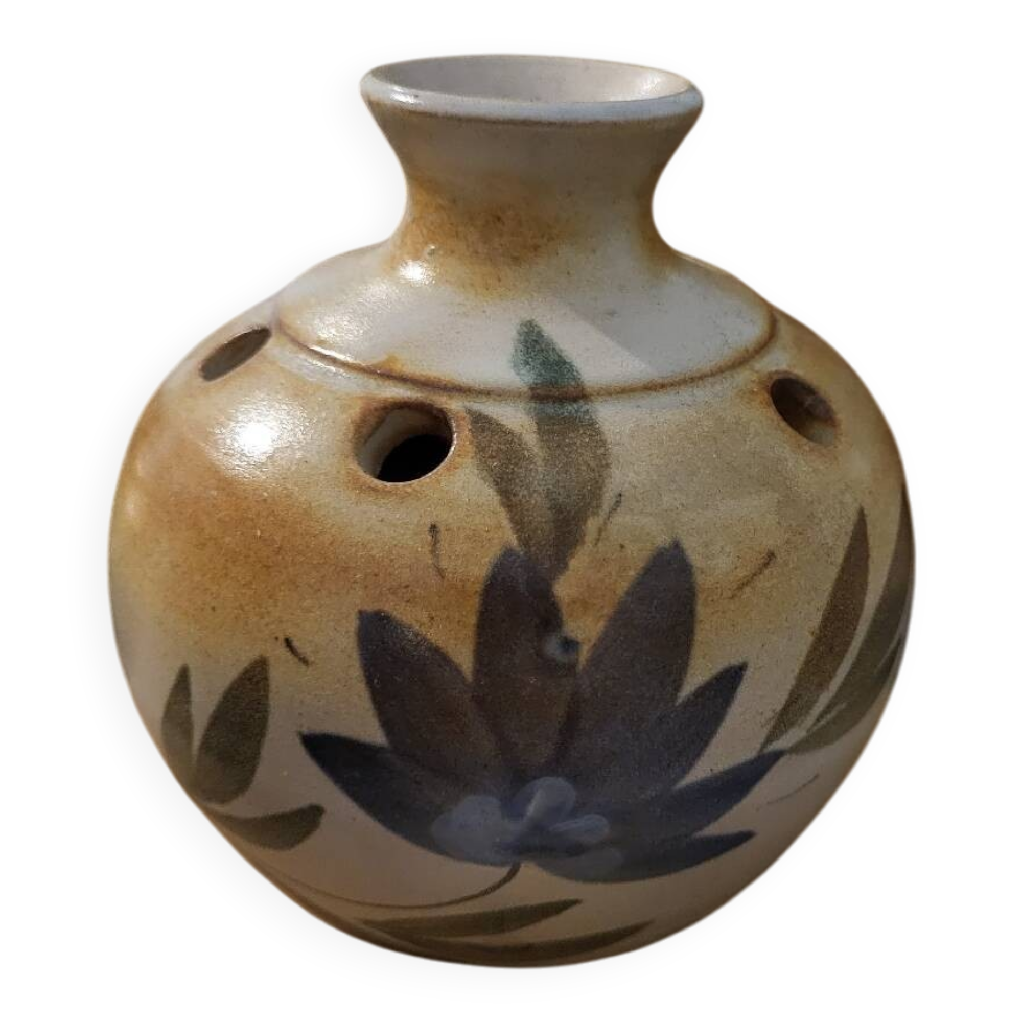 "Flower holder" vase in ancient stoneware