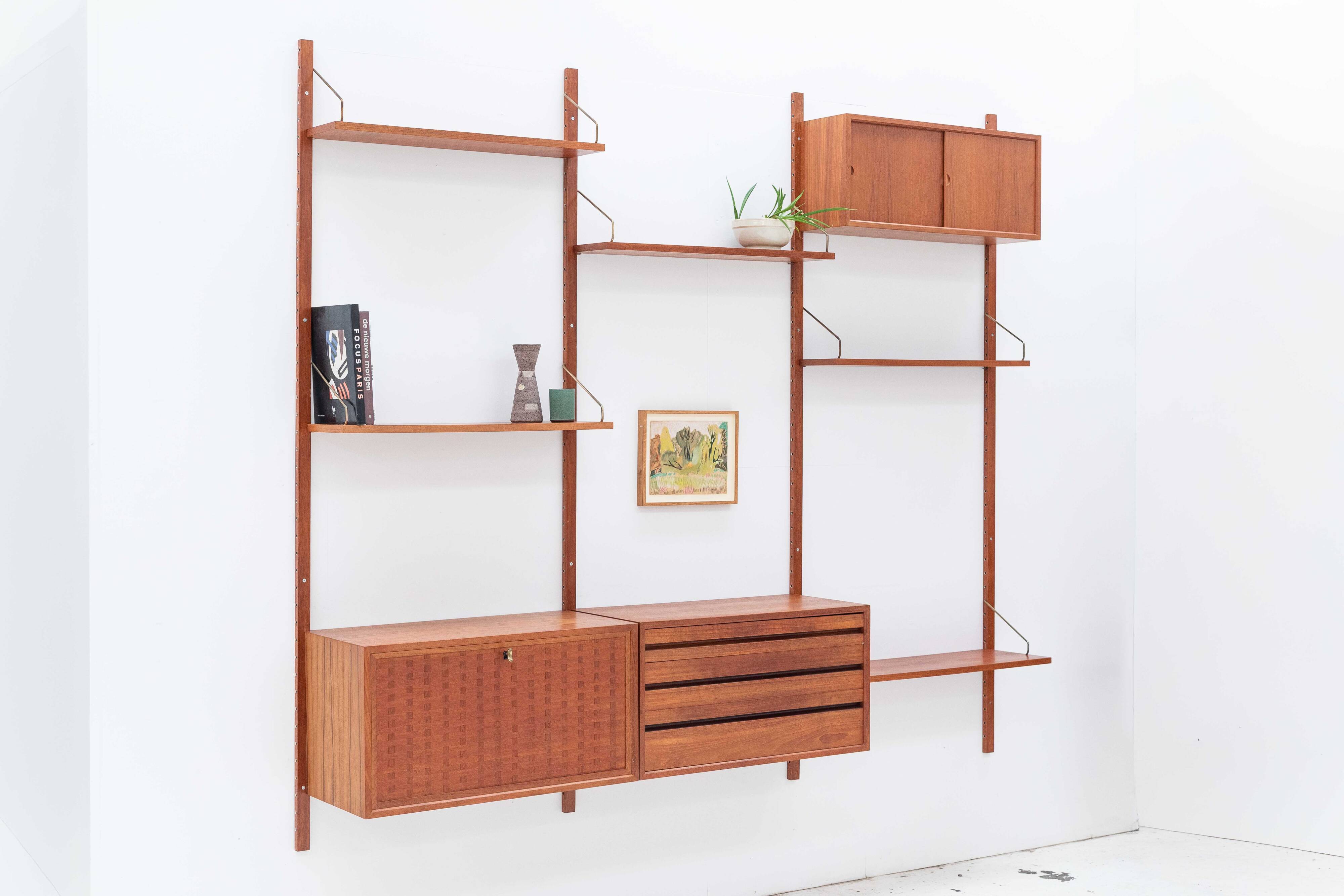 3-bay Cado wall unit by Poul Cadovius