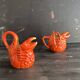 Antique ceramic lobster pitcher from the early 20th century.