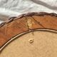 Vintage round woven rattan wall mirror