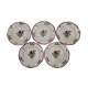 Set of 5 old hollow plates in gien earthenware model "lorraine"