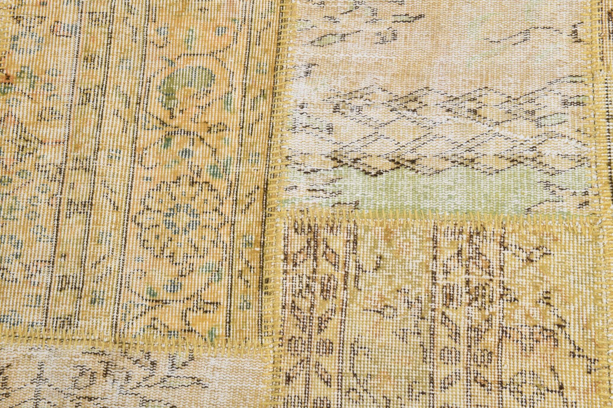 Yellow Mustard Large Vintage Rug, 204x306Cm