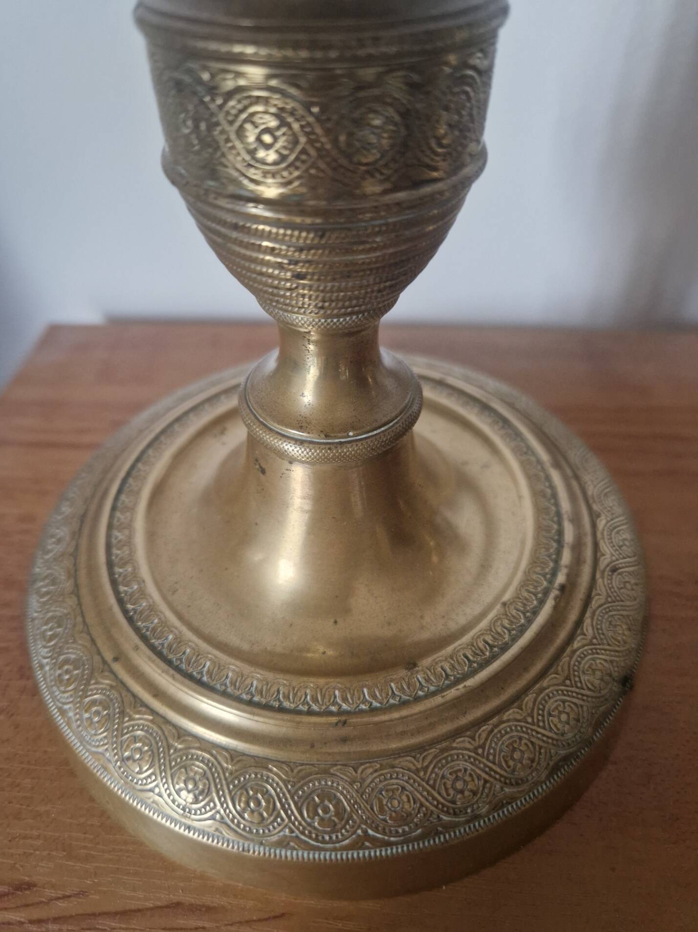Pair of brass candlesticks
