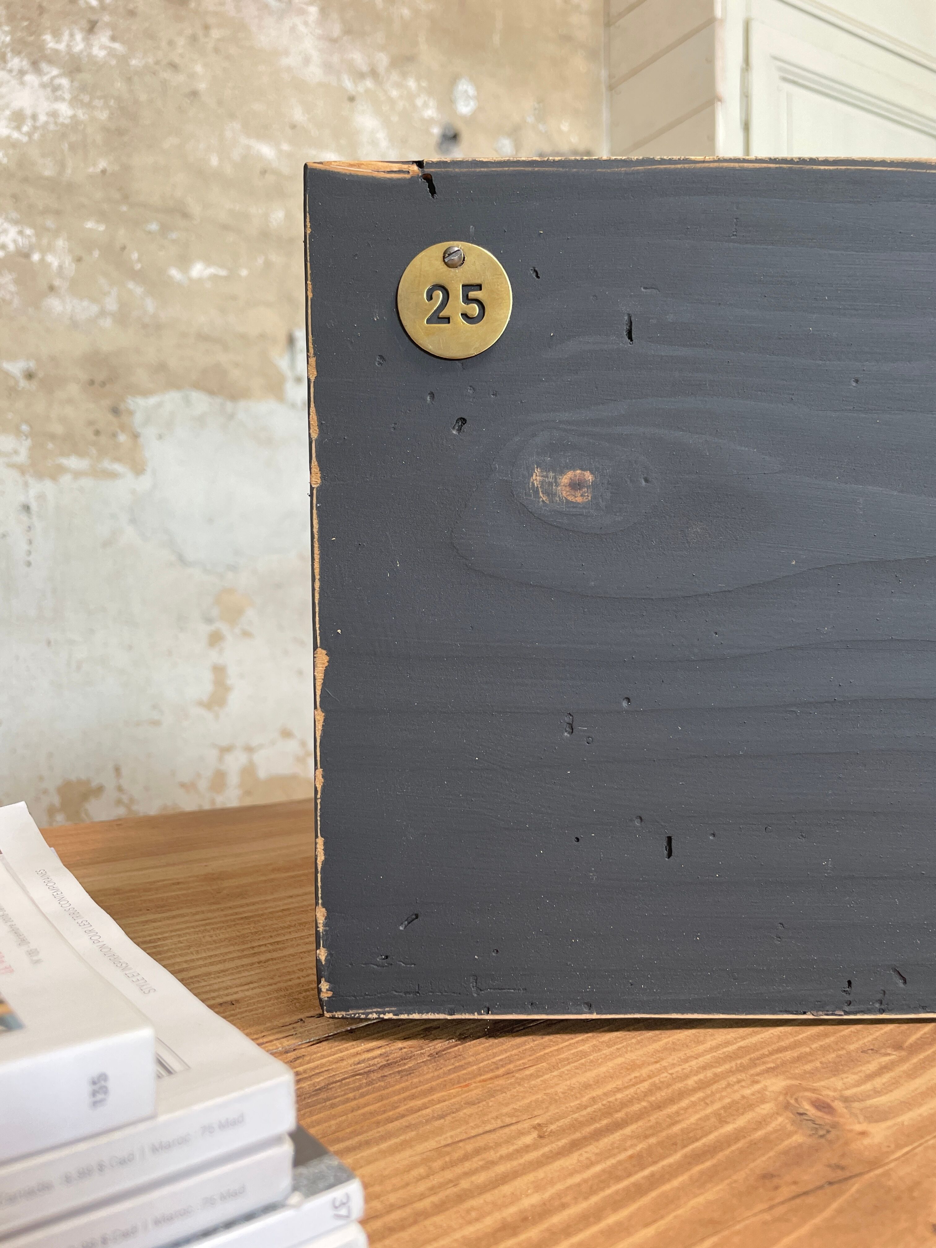 Craft furniture in patinated fir, circa 1950.