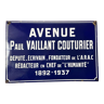 Plaque de rue émaillée ancienne