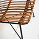 Pair of Rattan and Metal Chairs, 1960s