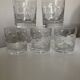 Set of 5 crystal whiskey tumblers giving polka dot cut 1970
