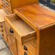 Trio vintage d’armoires en bois de pin allemand