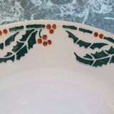 Assiettes creuses lunéville houx