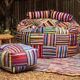Multicolored jumbo boribori pouf