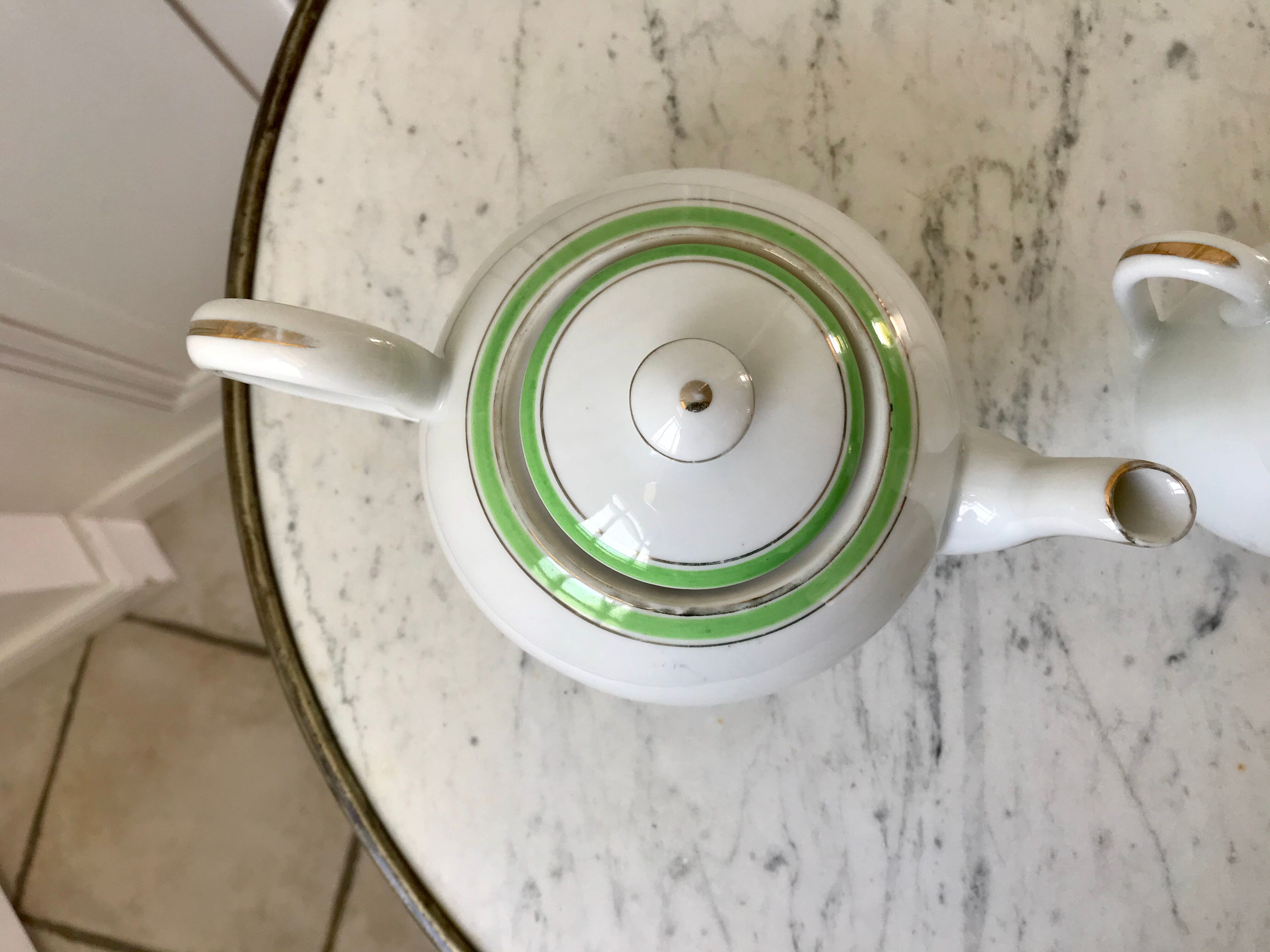 Duo of a teapot and a milk jar 60s