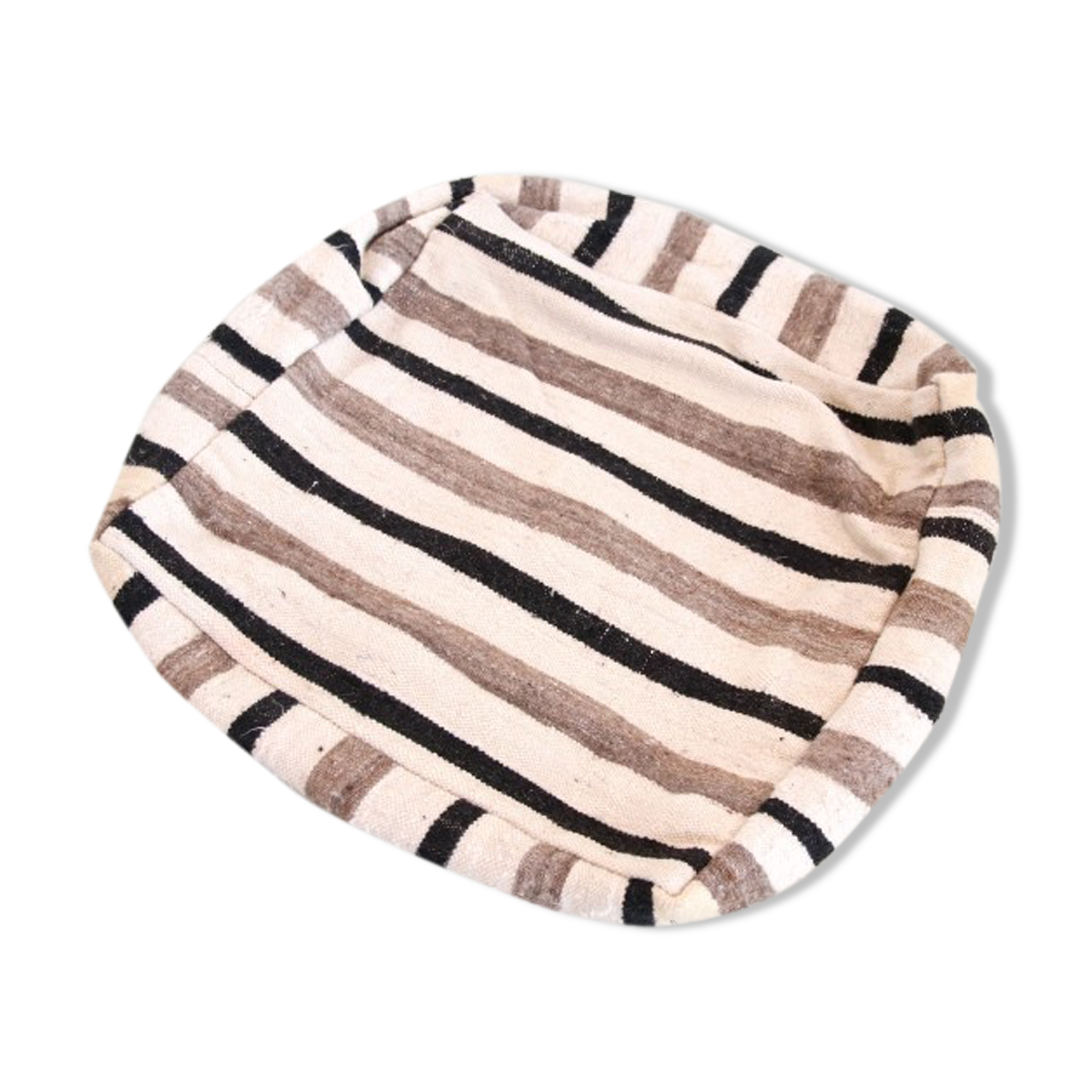 Vintage Moroccan Berber pouf in wool