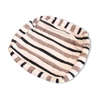 Vintage Moroccan Berber pouf in wool