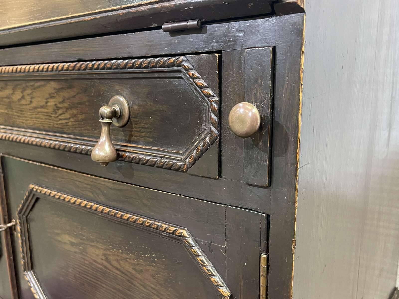 English oak writing desk, early 20th century