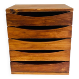 Petit meuble de métier vintage  5 tiroirs.