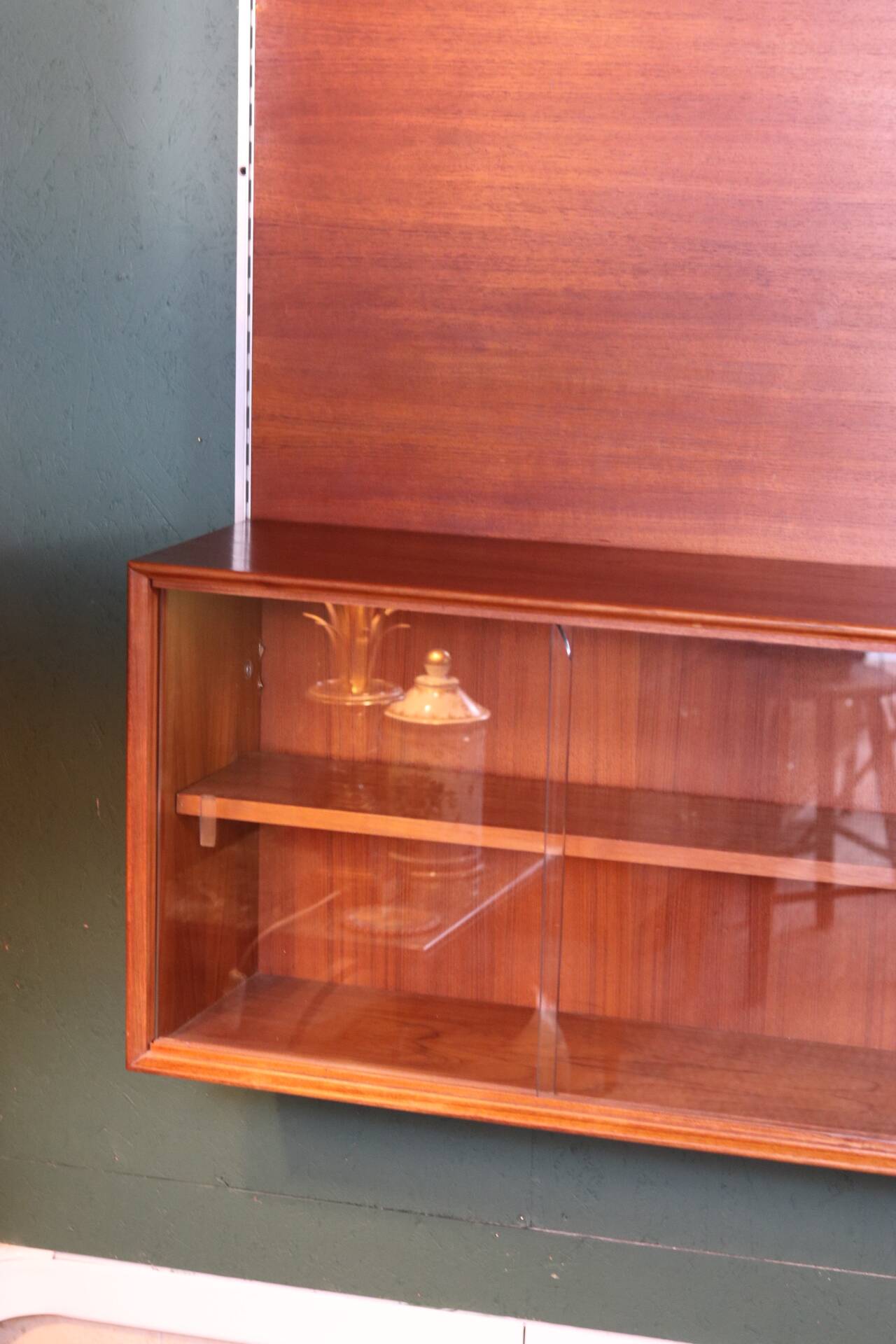 Vintage Scandinavian teak wall unit