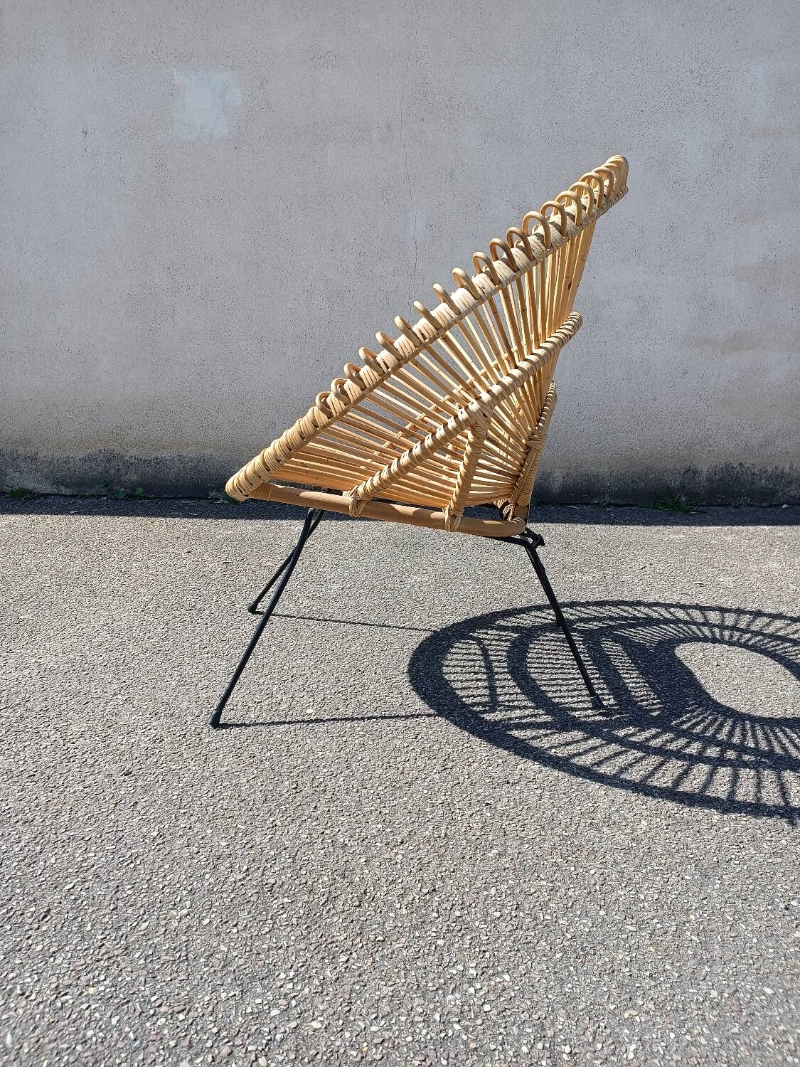 Sunburst Rattan Armchair