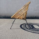Sunburst Rattan Armchair