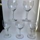 Lot de 5 verres à vin en cristal gravé années 50