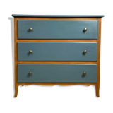 Vintage chest of drawers 3 drawers in restored wood with Liberon paint