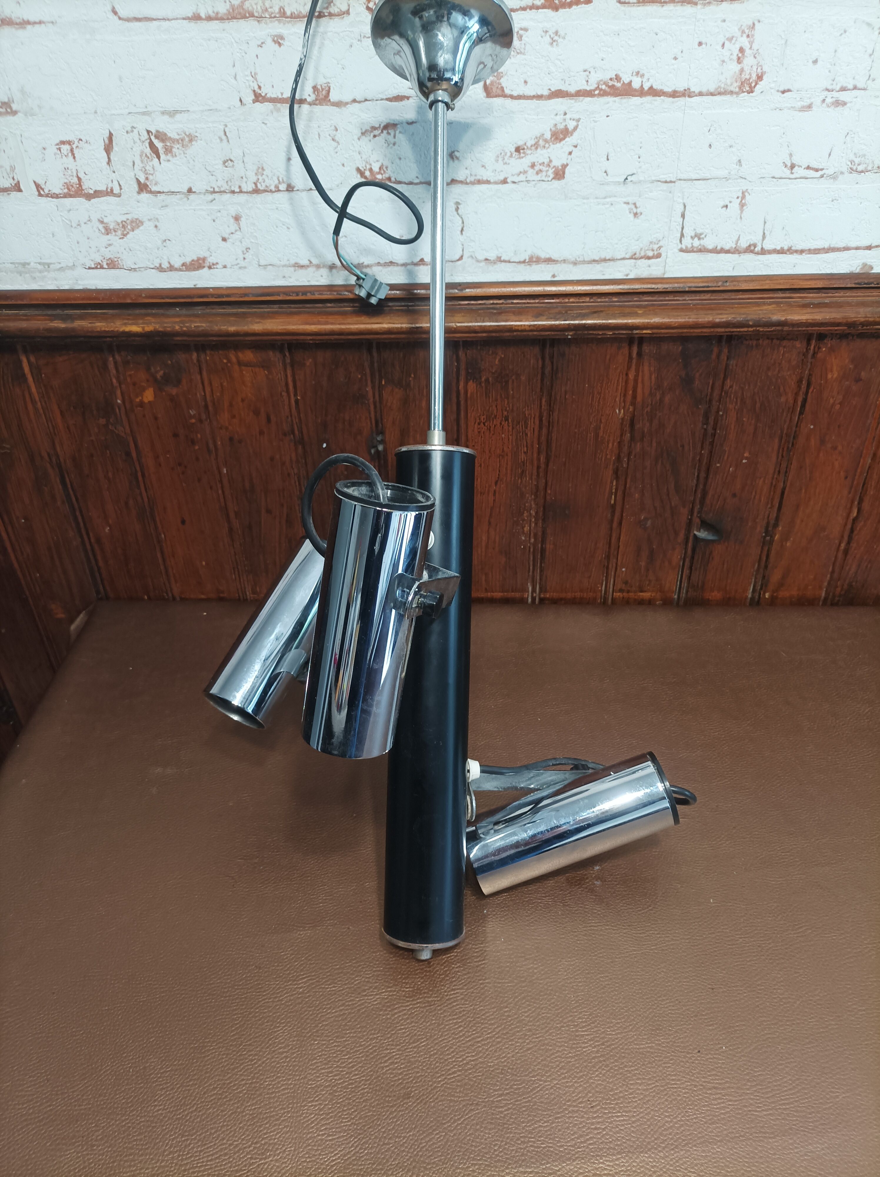 Chandelier chrome 3 spots 1970