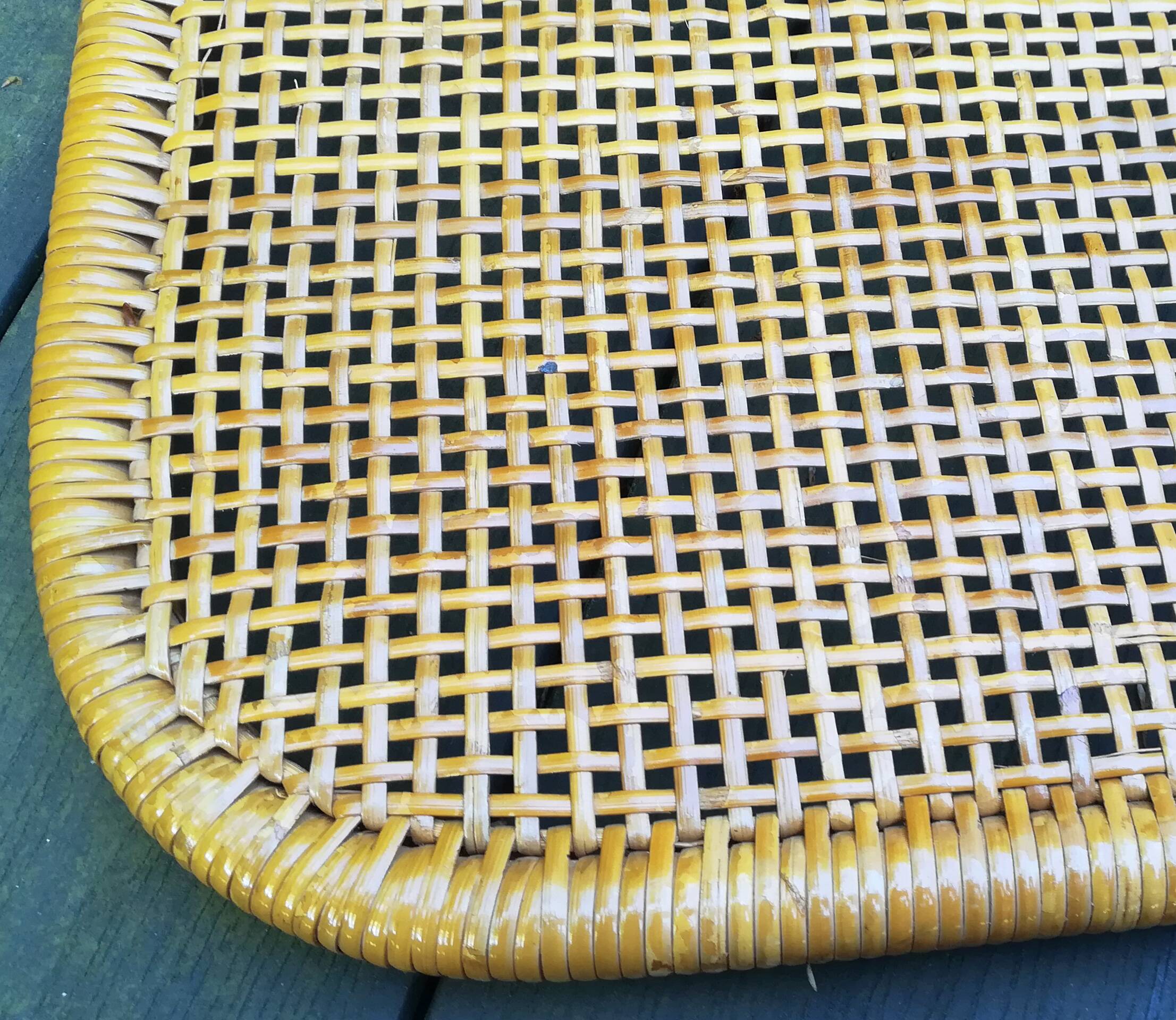 Folding rattan beach chair, USA, 1960s