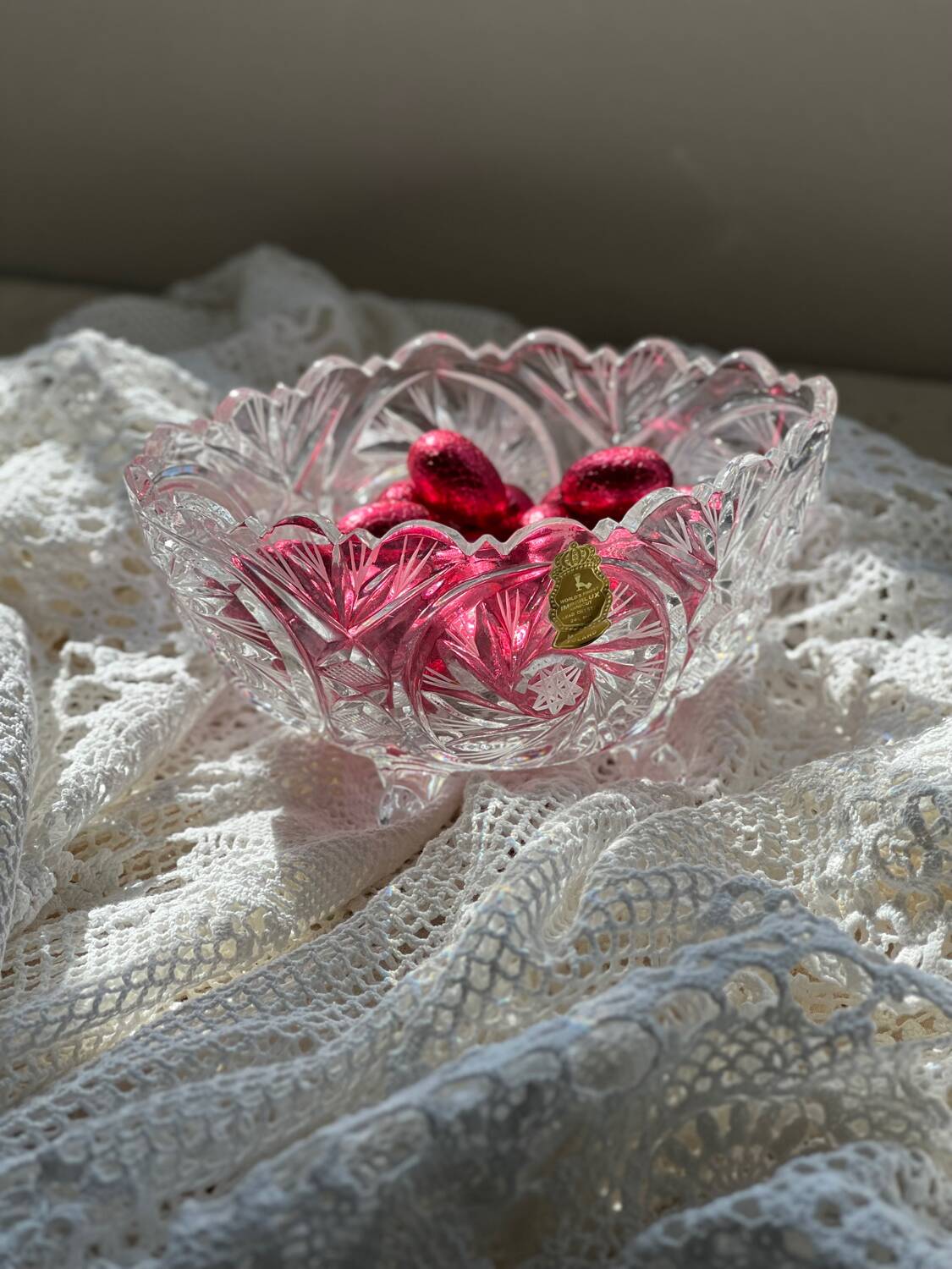 Centre de table de en véritable cristal Imperlux de Pologne