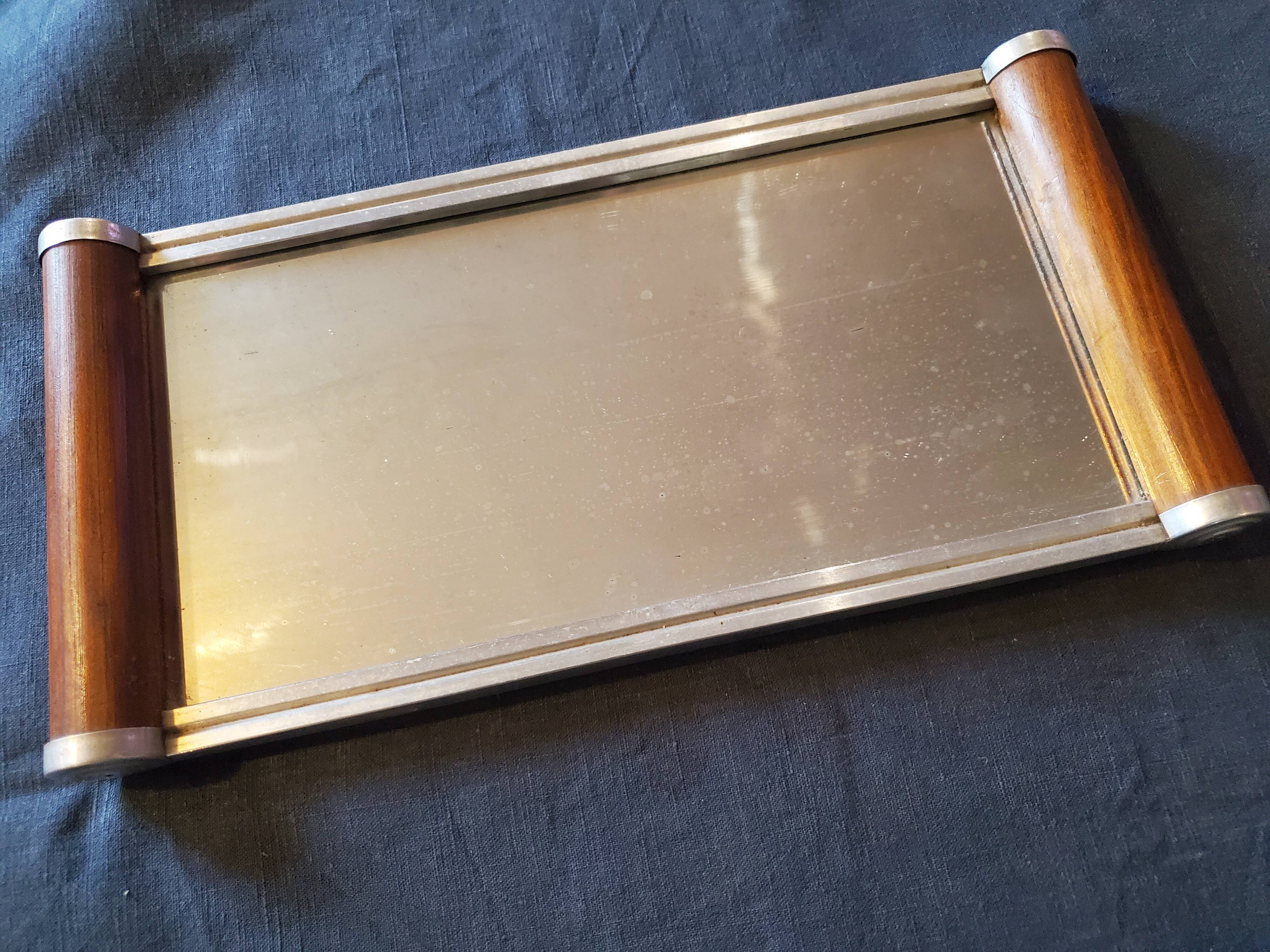 Mirror tray and ramekins 50s