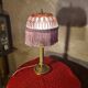 brass column lamp, worked brass from 1880 with cut glass dome, 45x22, superb