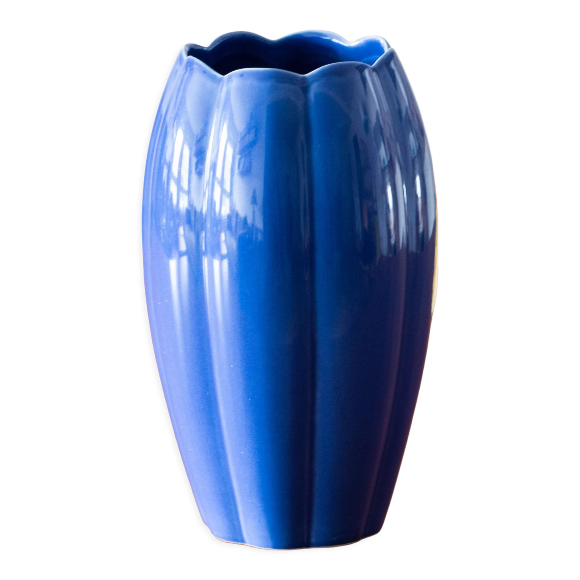 Vintage ceramic vase tulip shape