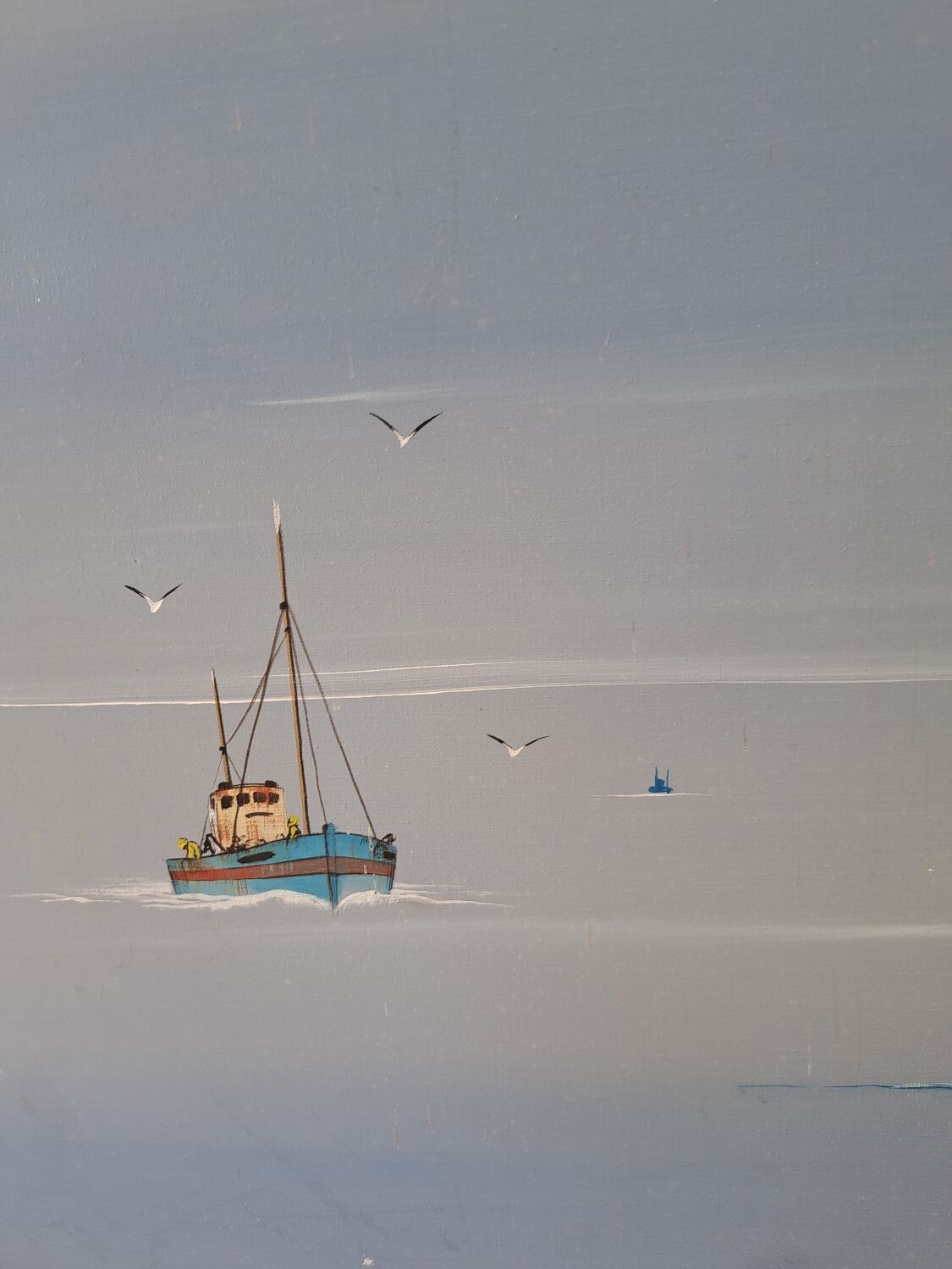 Sea boats painting