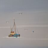 Tableau mer bateaux