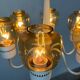 Swedish mid-century chandelier T526 with amber glass by Hans-Agne Jakobsson for Hans-Agne Jakobsson Ab, 1960s.