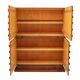 Brutalist Style Italian Dry Bar made of Oak Wood, Hand-carved Drinks Cabinet