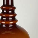 Suspension en verre brun foncé par Peill et Putzler 1960