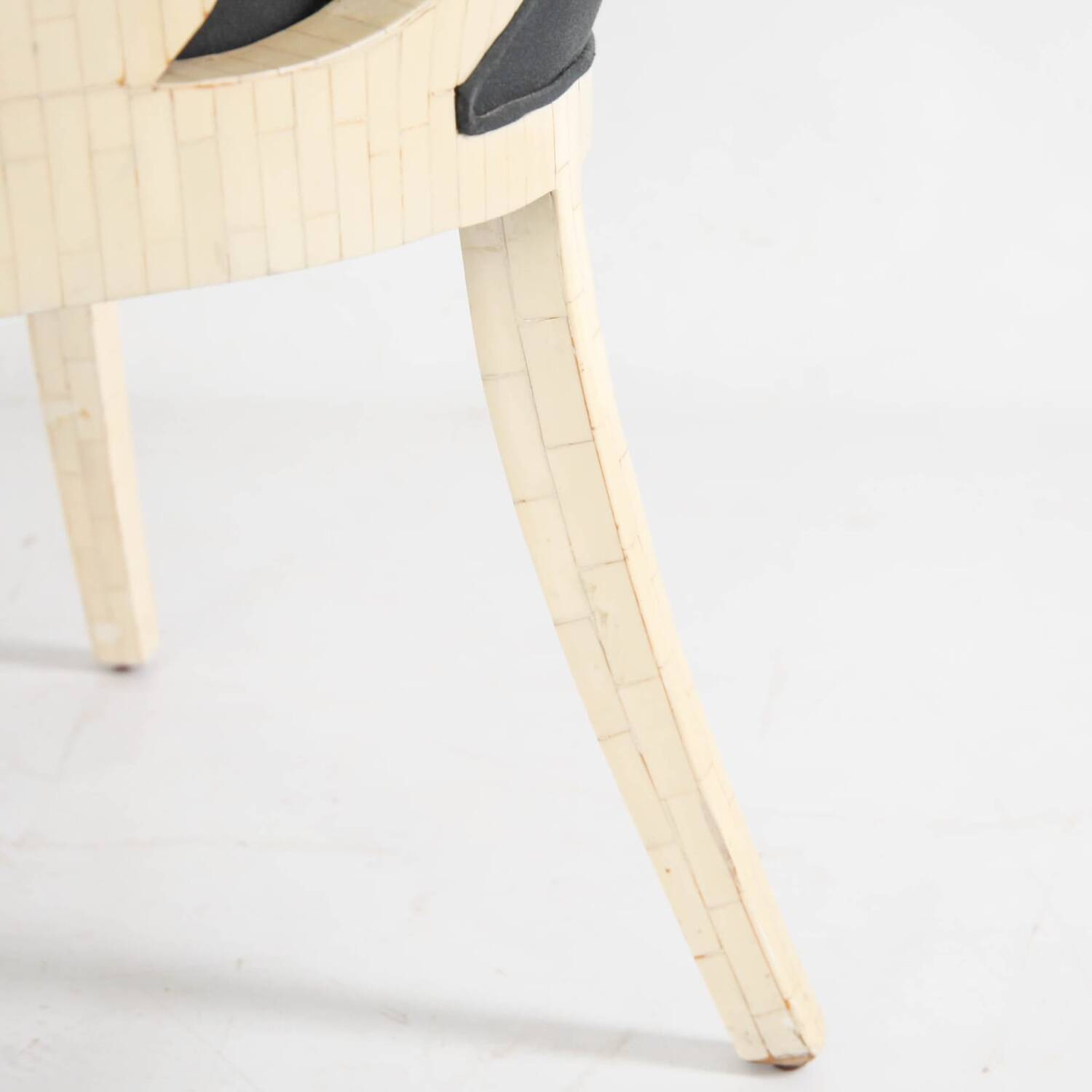 Pair of bone marquetry armchairs