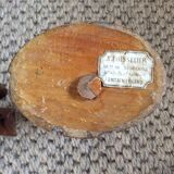 2 wooden candle holders