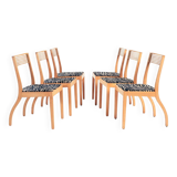 Chaises sculpturales en hêtre de design hollandais par Castelijn, années 1980