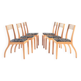 Chaises sculpturales en hêtre de design hollandais par Castelijn, années 1980